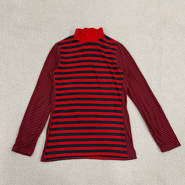 [95] 루이까스텔 골프 여성 스트라이프 터틀넥 긴팔 티셔츠 0107M1