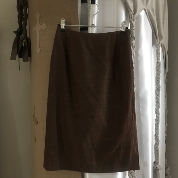 vintage pearl brown skirt