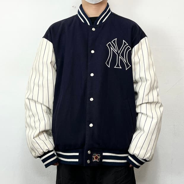 제프 해밀턴 90s 뉴욕 양키즈 리버시블 바시티 자켓