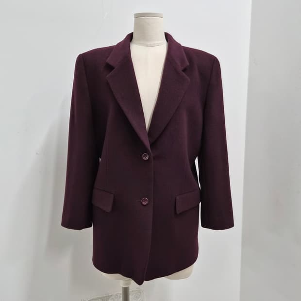 Pure Cashmere 캐시미어100 퍼플 자켓