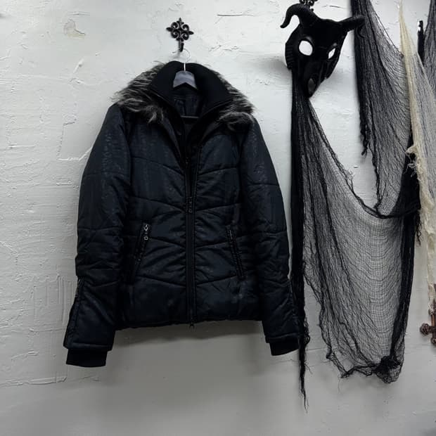 Semantic design 00s vkei leopard fur jac