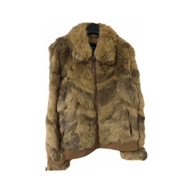 빈티지 래빗 퍼 자켓