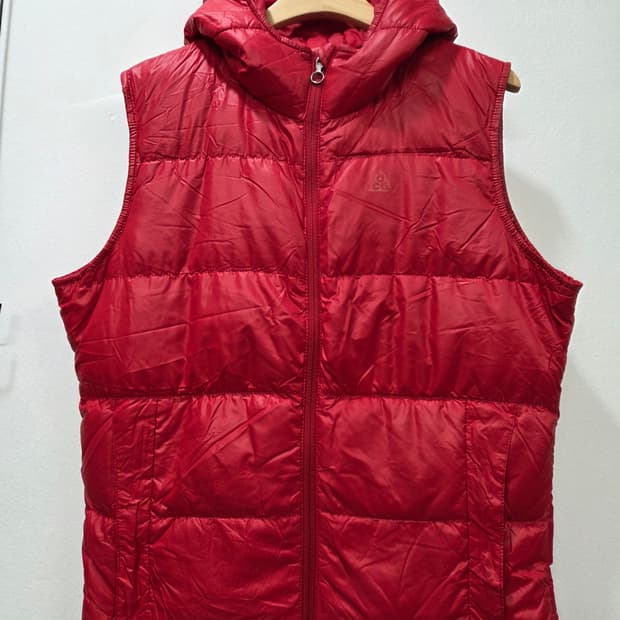 나이키 ACG 레드 후드 패딩 조끼 남녀공용