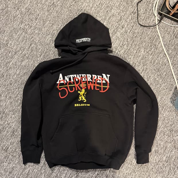 Xs 베트멍 앤드워프 스크류드 후드티 