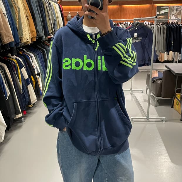 00s 아디다스 올드스쿨 후드집업