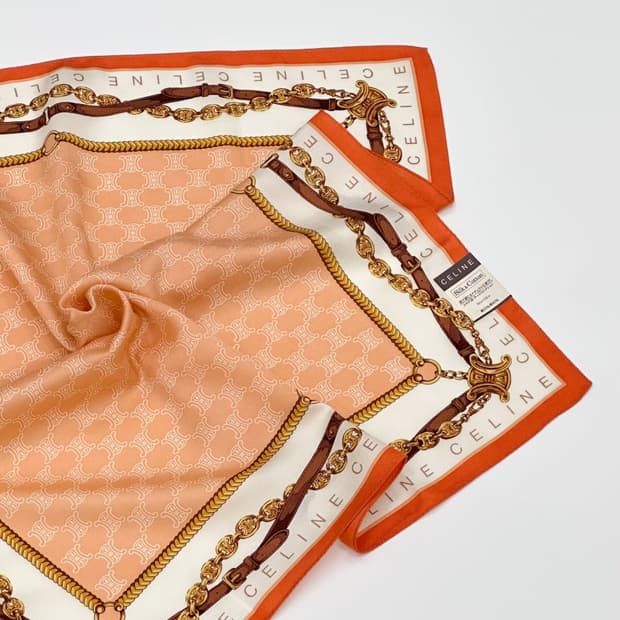 (새상품) celine / 셀린느 실크혼방 쁘띠스카프