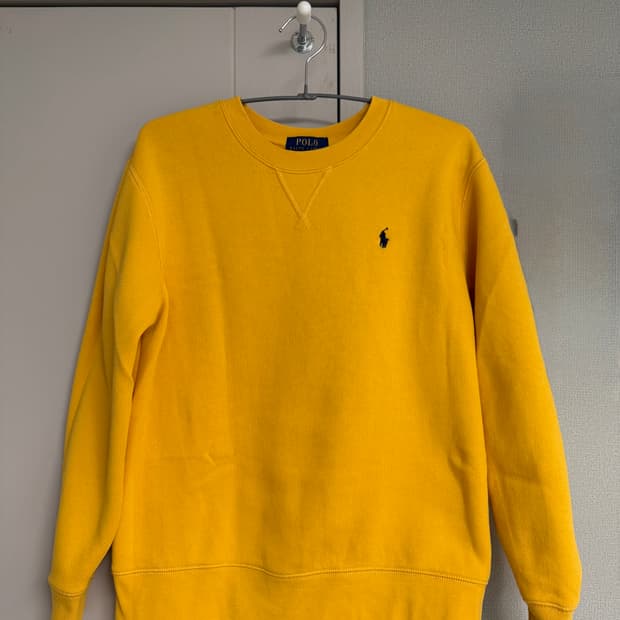 폴로 랄프로렌 노란색 기모 맨투맨 스웻셔츠