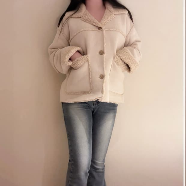 NAIN 나인 일본 빈티지 스웨이드 핀터깔 무스탕