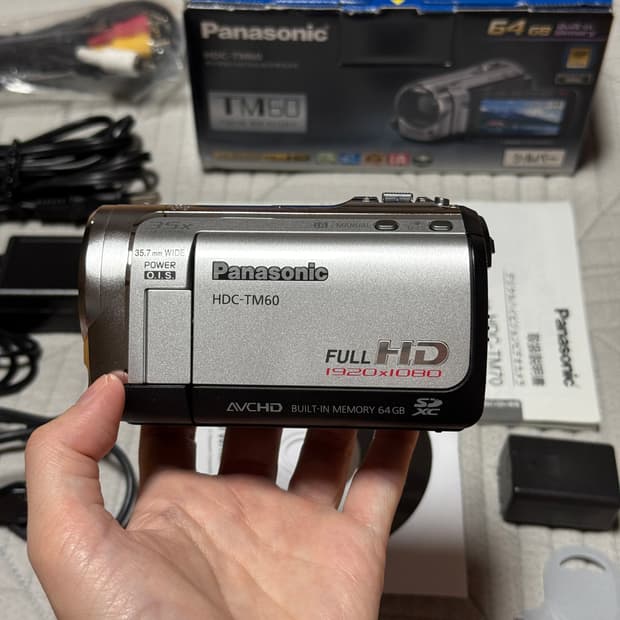 풀박스 미품 Panasonic HDC-TM60 파나소닉 빈티지캠코더 디카