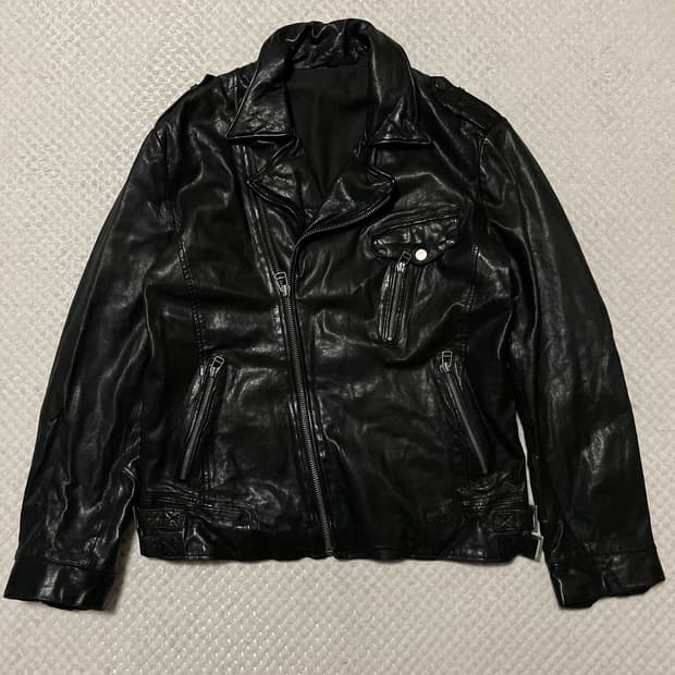 광희시장 웨스턴 무드 램스킨 양가죽 레더 자켓