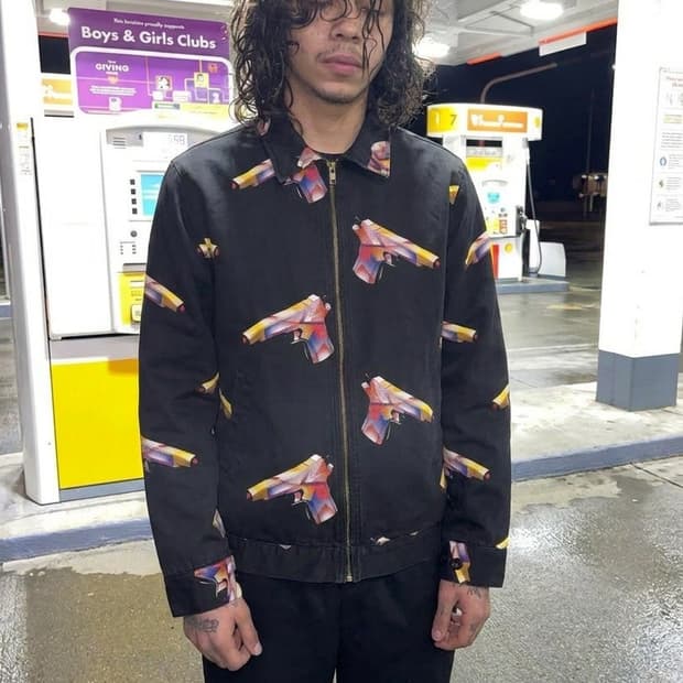16ss 슈프림 x 알렉산드로 멘디니 글록 패턴 워크자켓
