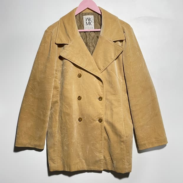 미쉘클랑 더블 버튼 코듀로이 코트