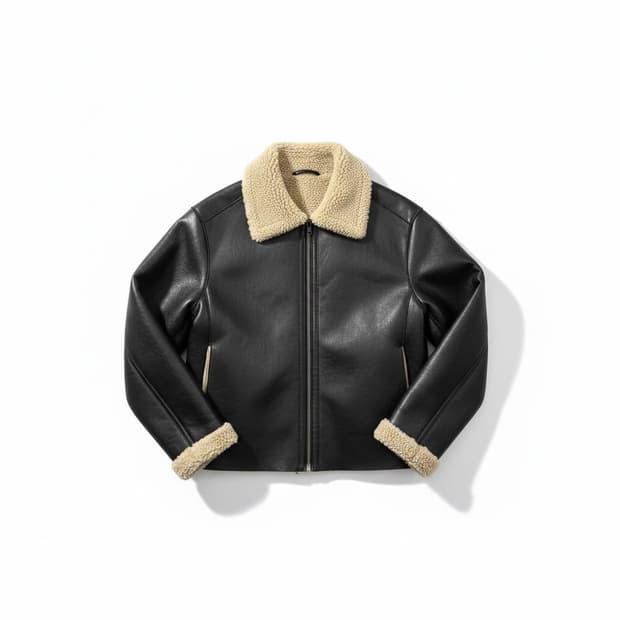 파사드패턴 리버시블 무스탕 자켓