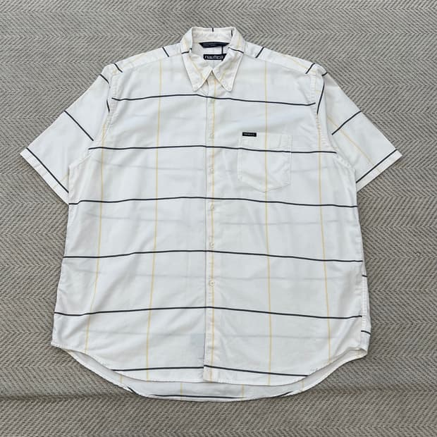 노티카 체크 하프 셔츠 r3741