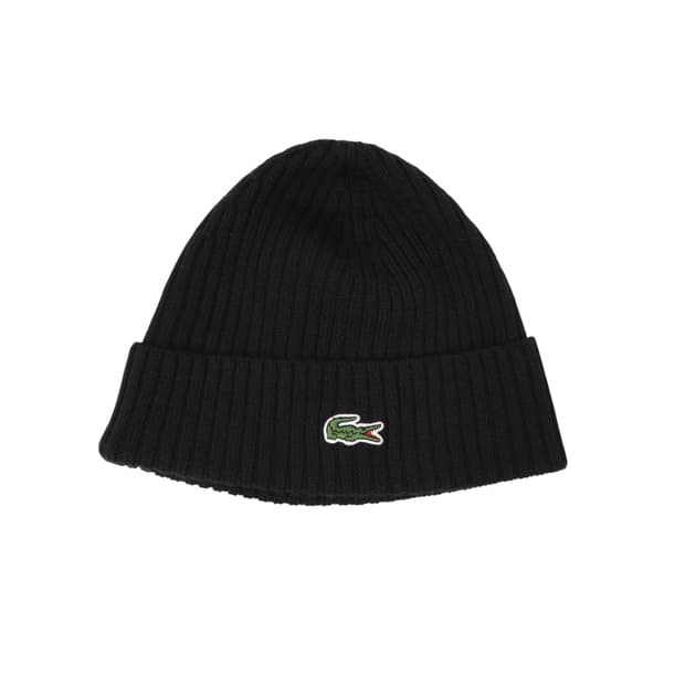 라코스테 블랙 울 케이블 비니