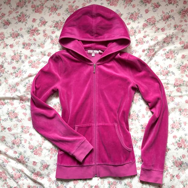 쥬시꾸뛰르 벨벳 후드집업 트레이닝자켓