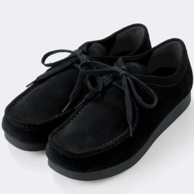 (새제품) GU 지유 모카신 리얼레더 슈즈 블랙 270