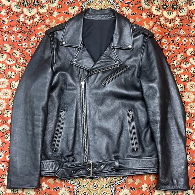 [XL] 소가죽 오버사이즈 더블라이더 가죽자켓