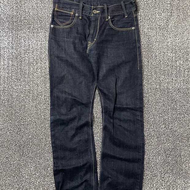 빈티지9. 리바이스 523 진청 생지 데님 팬츠 일자핏 청바지