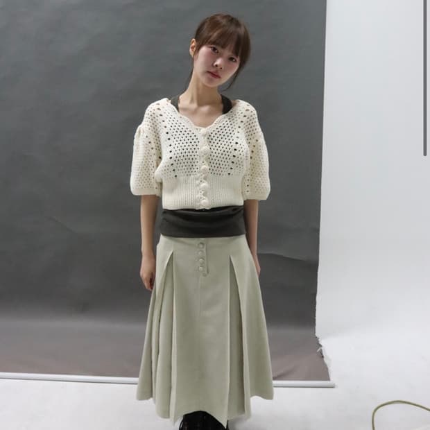빈티지 니트&스커트 세트