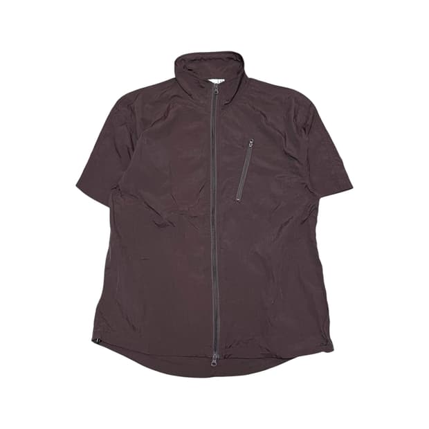 Partimento, Nylon Half Zip-Up Shirt_Brow