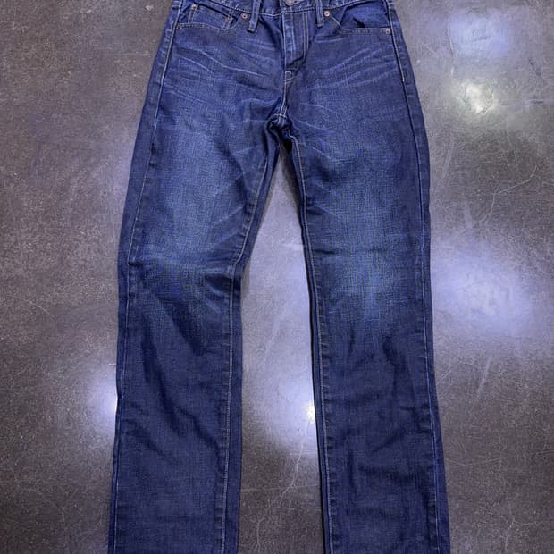 리바이스 511 슬림핏 블루블랙 하드 워싱 데님팬츠 30