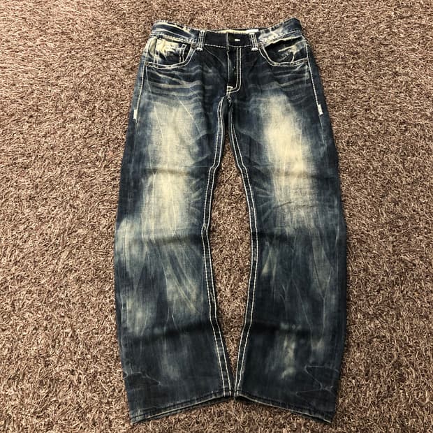 버커루 스티치 워싱 데님 팬츠