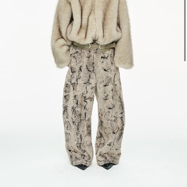 세릭 쉐어드 퍼 와이드 팬츠 Sheared Fur Wide Pants