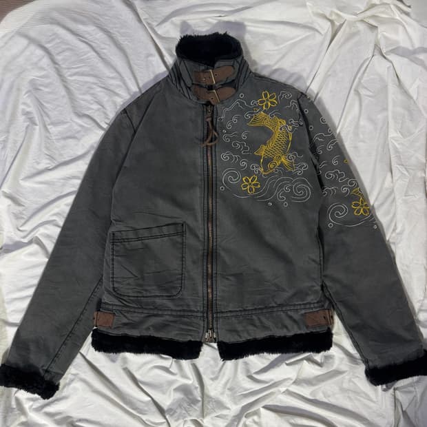 Kula by eternal 오리엔탈 자수 무스탕 y2k 오즈온 