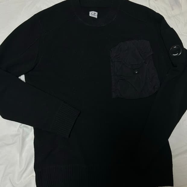 cp company  블랙 울 니트 52(105)
