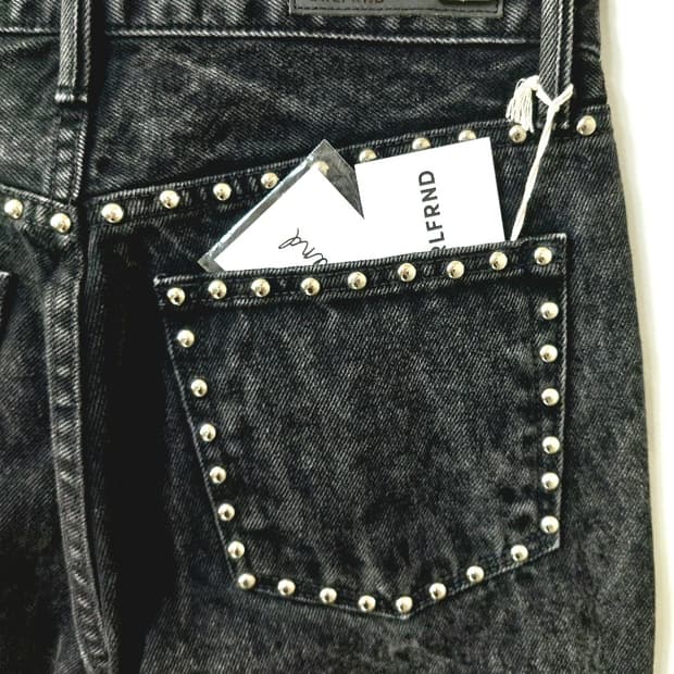 걸프렌드 크롬 흑 청바지 27