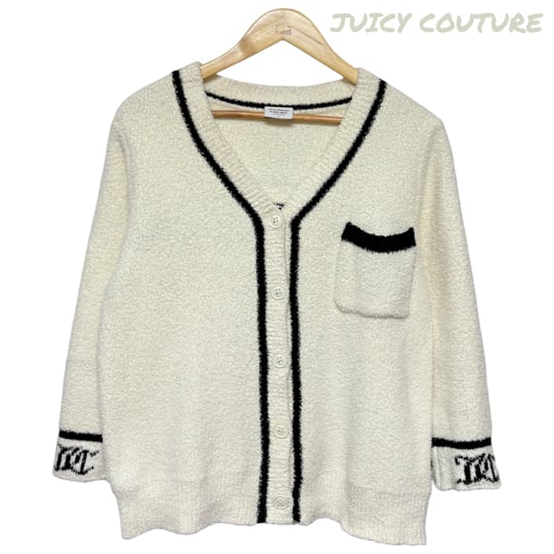 3777 쥬시꾸뛰르 테리 빅로고 가디건