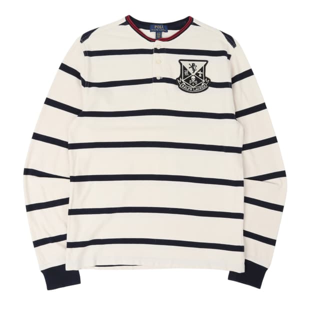 폴로 랄프로렌 쉴드 패치 헨리넥 롱슬리브