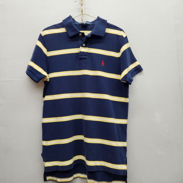 폴로랄프로렌 로고 스트라이프 반팔카라 L(M) 남여공용