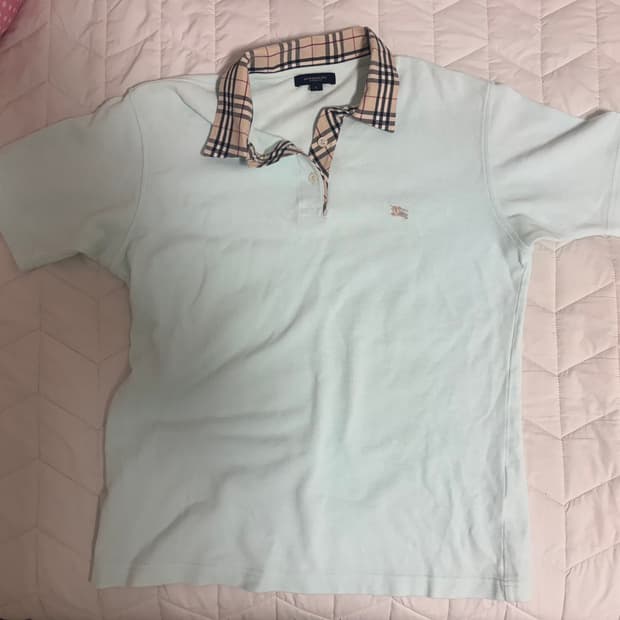 버버리 카라 반팔 p.k 민트 