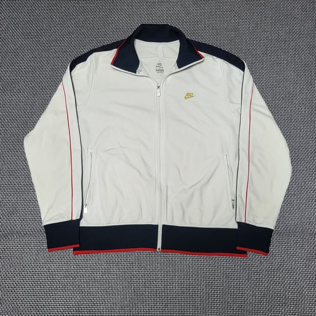 나이키 스우시 배색 트랩탑 져지 화이트 (2XL)