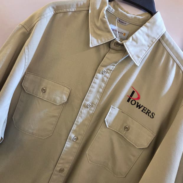 CARHARTT 칼하트 베이지 반팔셔츠