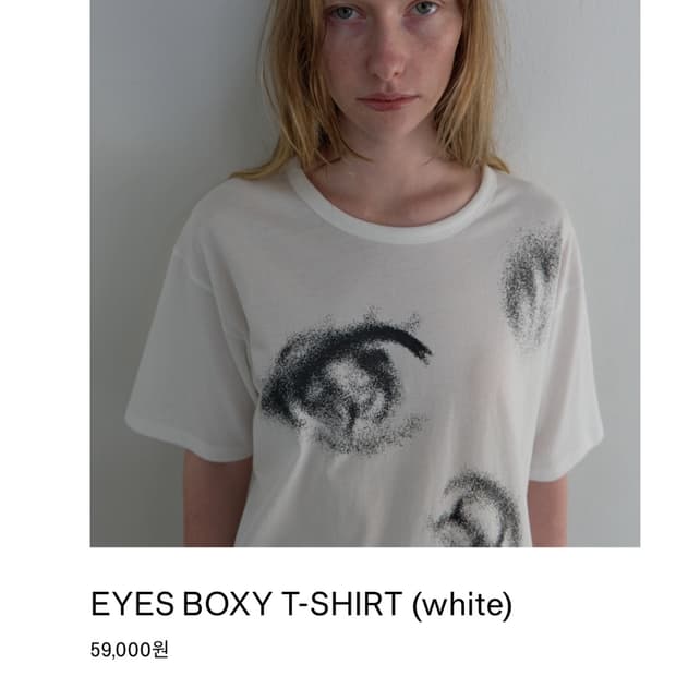 EYES BOXY T-SHIRT (white)