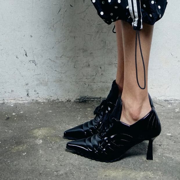 Boxing Enamel Lace-up Stiletto Heels