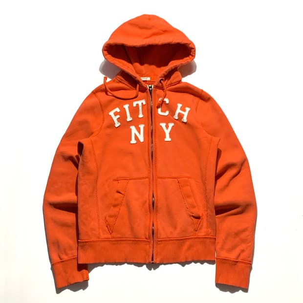 아베크롬비 오렌지 빈티지 후드집업