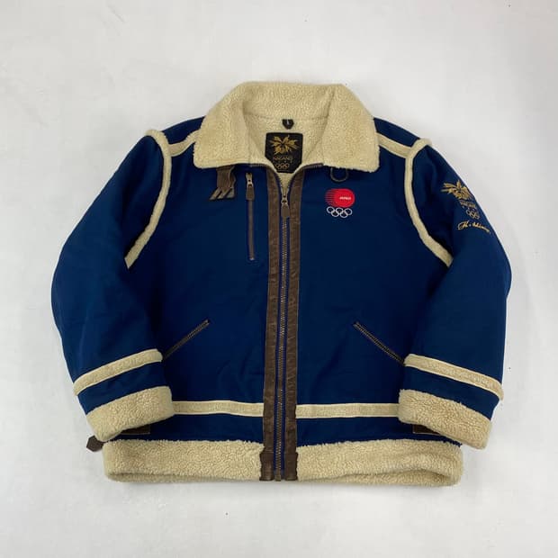 미즈노 1998 나가노 동계올림픽 일본팀 무스탕 자켓 (103)