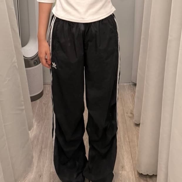 아디다스 3S 우븐 파라슈트 팬츠 블랙