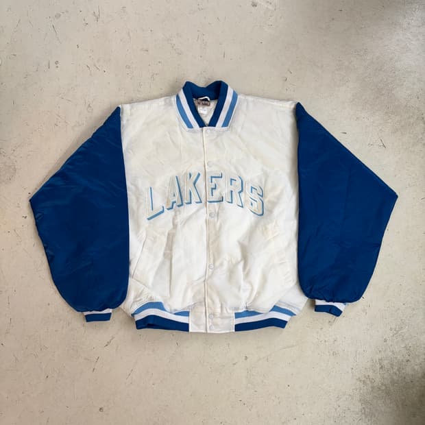90s 마제스틱 LA 레이커스 빈티지 바시티 자켓 3XL