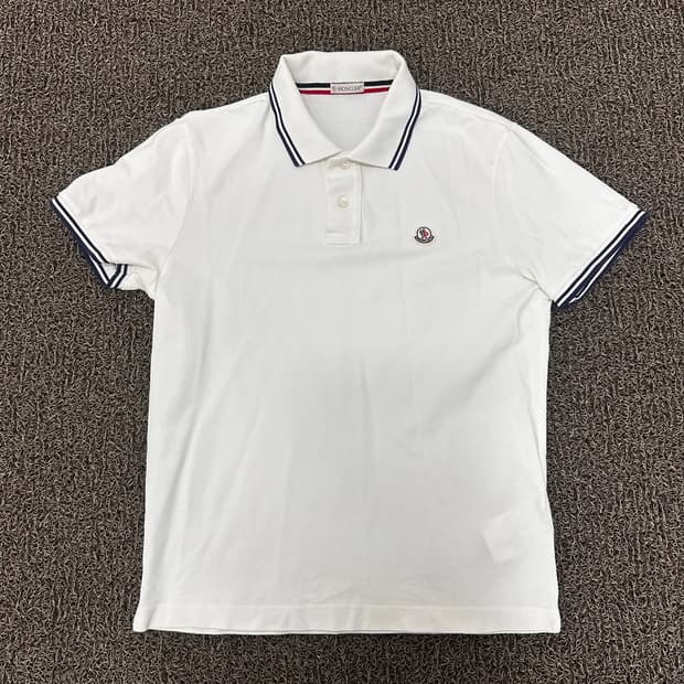 몽클레어 여성 폴로 카라티 반팔티셔츠 화이트 국내매장판 S