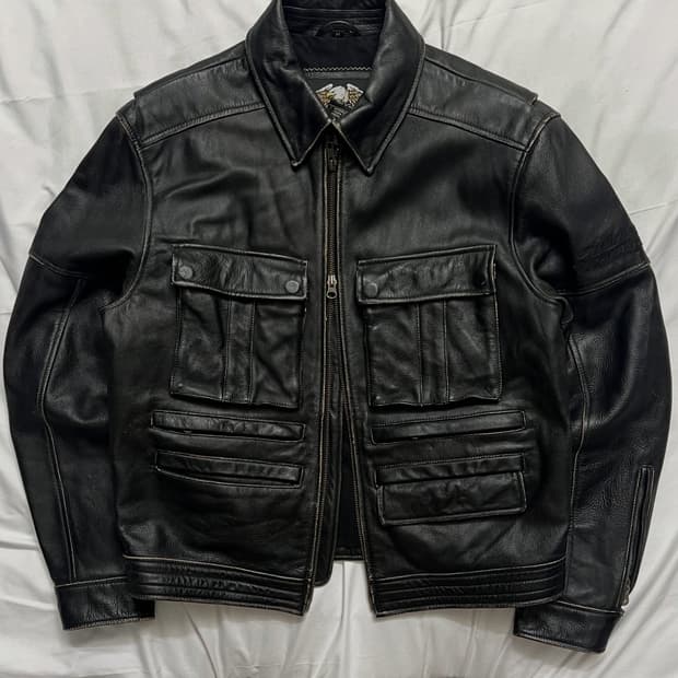할리데이비슨 멀티포켓 라이더자켓 가죽자켓