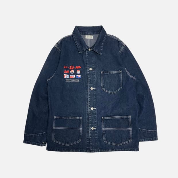 SUNTORY X PEPSI 워크 데님 초어자켓 일본빈티지