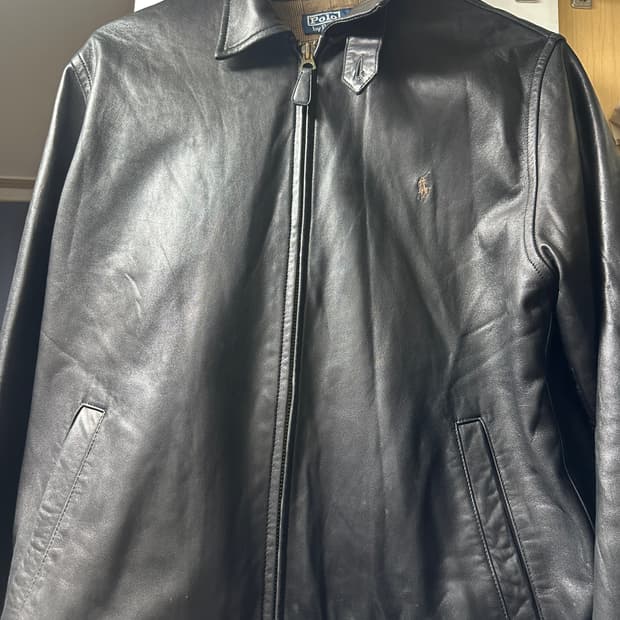 폴로 레더자켓 L사이즈