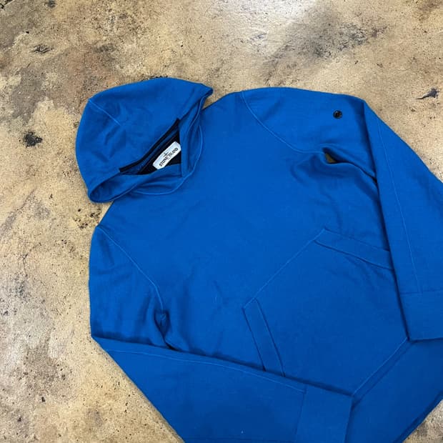 [정품/M] 스톤아일랜드 블루 후드티 b15