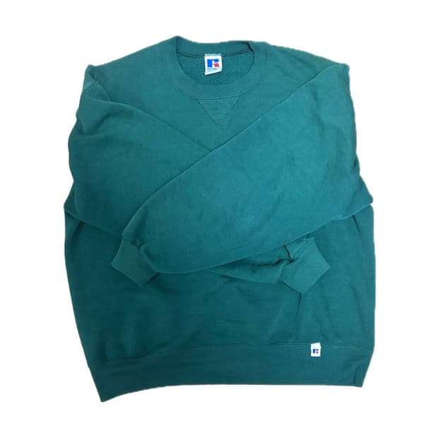 90s 러셀 맨투맨 그린 L