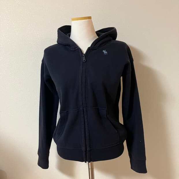 아베크롬비 네이비 후드집업 키즈140사이즈(여성xxs-xs)
